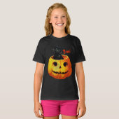 Kat in pompoen Halloween T-shirt (Voorkant volledig)