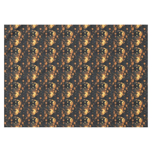 Kat in pompoen Patch Tafelkleed (Voorkant (Horizontaal))