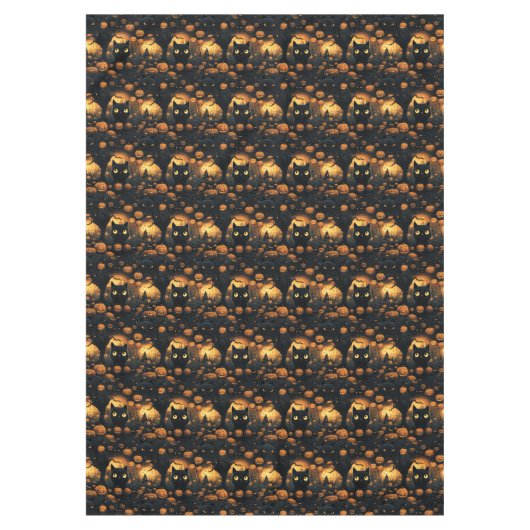 Kat in pompoen Patch Tafelkleed (Voorkant)