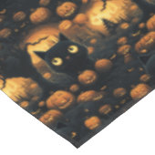 Kat in pompoen Patch Tafelkleed (Gekanteld)