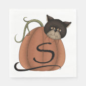 Kat in pompoen servet (Voorkant)