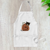 Kat in pompoen standaard schort