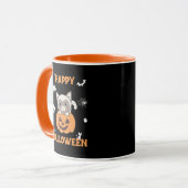 Kat in pompoen zoete katten blij Halloween Mok (Voorkant links)