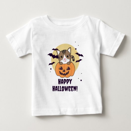 Kat in pompoen, zoete katten, Happy Halloween (Voorkant)
