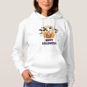Kat in pompoen, zoete katten, Happy Halloween Hoodie