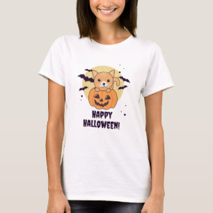 Kat in pompoen, zoete katten, Happy Halloween T-shirt