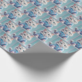 Kat in pyjama cadeaupapier (Hoek)