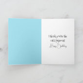 Kat In Pyjama voor Verjaardag Kaart (Binnen)