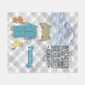 Kat in pyjama's fleece deken (Voorkant (Horizontaal))