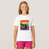 Kat in regenboog t-shirt (Voorkant volledig)