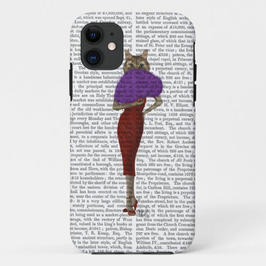 Kat in rode dress Case-Mate iPhone case (Achterkant)