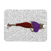 Kat in rode dress magneet (Horizontaal)