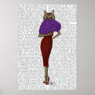 Kat in rode dress poster