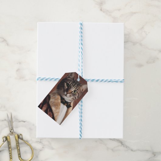 Kat in Roken Jas Cadeaulabel (Met Touw)