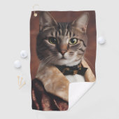 Kat in Roken Jas Golfhanddoek (Insitu)