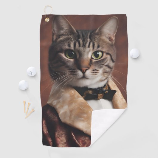 Kat in Roken Jas Golfhanddoek (Insitu)