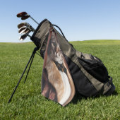 Kat in Roken Jas Golfhanddoek (Groen)