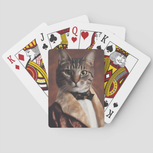Kat in Roken Jas Pokerkaarten (Achterkant)