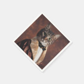 Kat in Roken Jas Servet (Hoek)