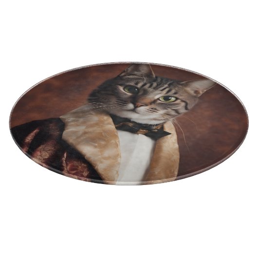 Kat in Roken Jas Snijplank (Hoek)