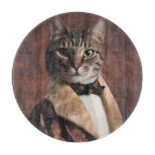 Kat in Roken Jas Snijplank (Voorkant)