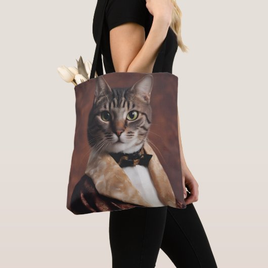 Kat in Roken Jas Tote Bag (Dichtbij)