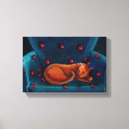 Kat in rust canvas afdruk (Voorkant)