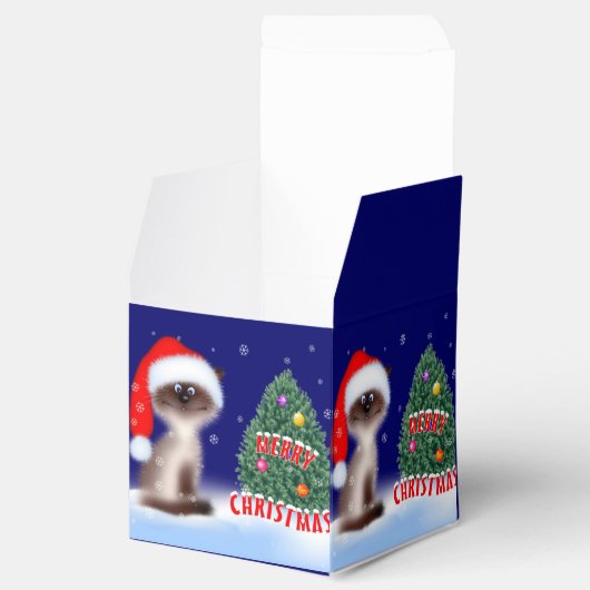 Kat in Santa Hat Bedankdoosjes (Geopend)