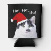 Kat in Santa Hat Blikjeskoeler (Voorkant)