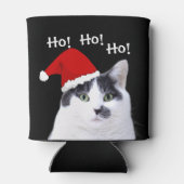 Kat in Santa Hat Blikjeskoeler (Achterkant)