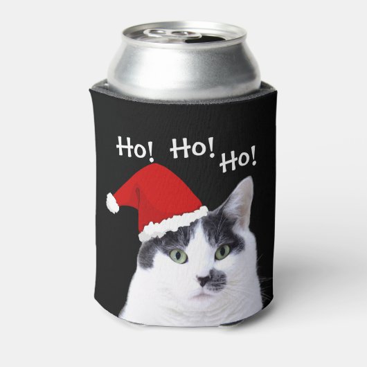 Kat in Santa Hat Blikjeskoeler (Blikje Achterkant)