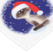 Kat in Santa Hat Korte Tafelloper (Hoek)