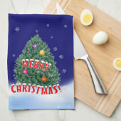 Kat in Santa Hat Theedoek (Quarter Fold)