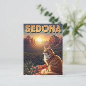 Kat in Sedona Arizona Reizen Verticaal Briefkaart (Staand voorkant)