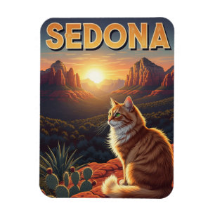 Kat in Sedona Arizona Reizen Verticaal Magneet