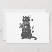 Kat in sjaal bereidt zich voor op de winter-Kies a Kaart (Achterkant)