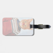 Kat in Ski Sweater Bagagelabel (Achterkant horizontaal)