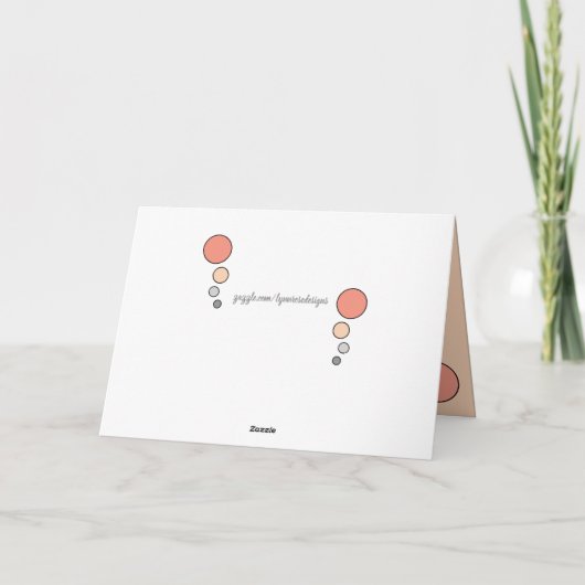 Kat in slaap gekruld foto koraal grijze verjaardag kaart (Achterkant)