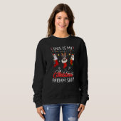 Kat in Sokken kerstfeestdagen Trui (Voorkant volledig)