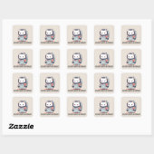 Kat in Spacesuit - Lucht in ruimte Vierkante Sticker (Vel)