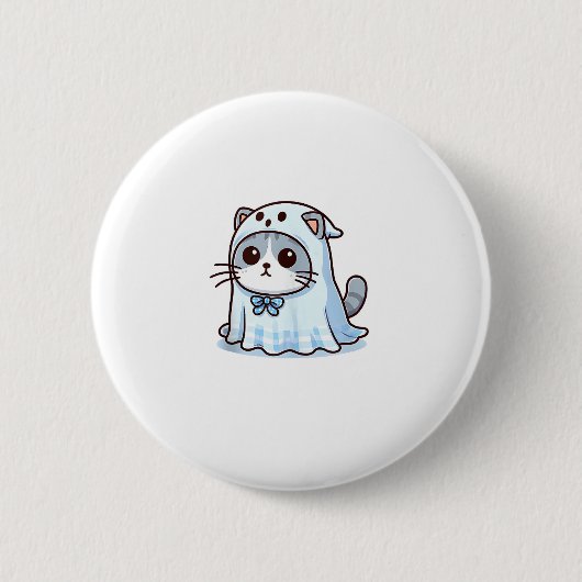 Kat in spookkostuum voor Halloween Ronde Button 5,7 Cm (Voorkant)