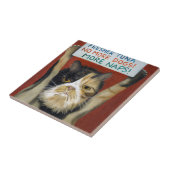 Kat in staking tegeltje (Zijkant)