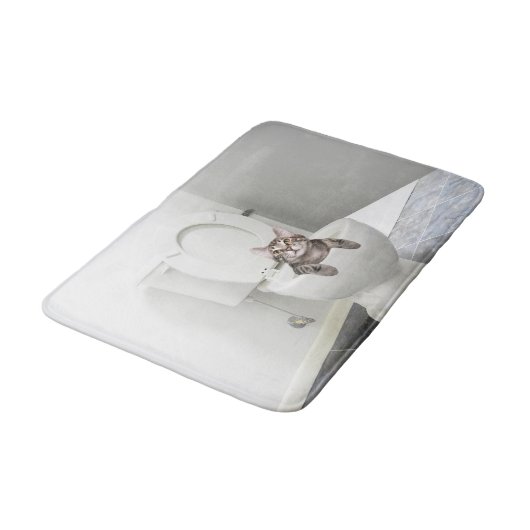 Kat in tablet badmat (Gekanteld)