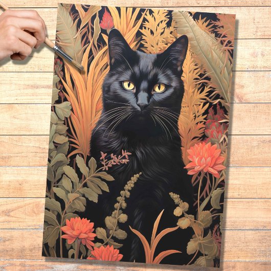 Kat in Tapestry 4 Decoupage papier