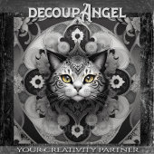 Kat in Tattoo stijl -Decoupage- Tissuepapier