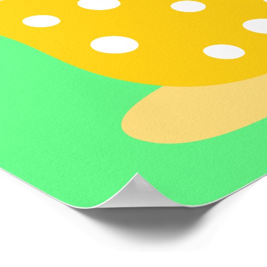 Kat in teacup-cartoon op munt poster (Hoek)