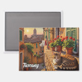 Kat in Toscane Italië Magneet (Voorkant / Achterkant)