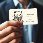 Kat in touwen, visitekaartje