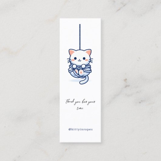 Kat in touwen, visitekaartje (Voorkant)