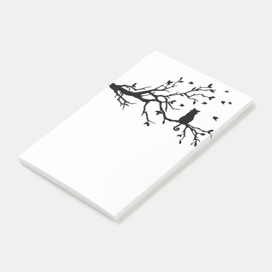 Kat in Tree Silhouette Post-it® Notes (Schuin)